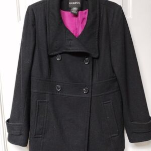 George Women's Black Peacoat.  SZ 8/10